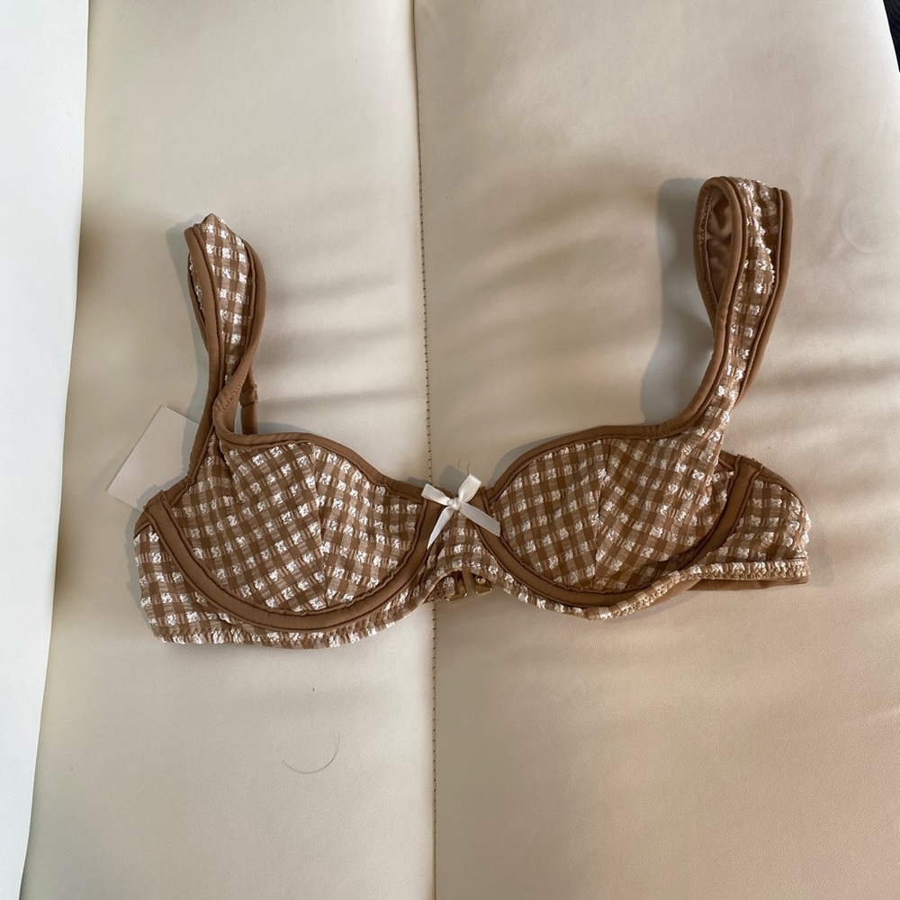 Gingham Bikini Top